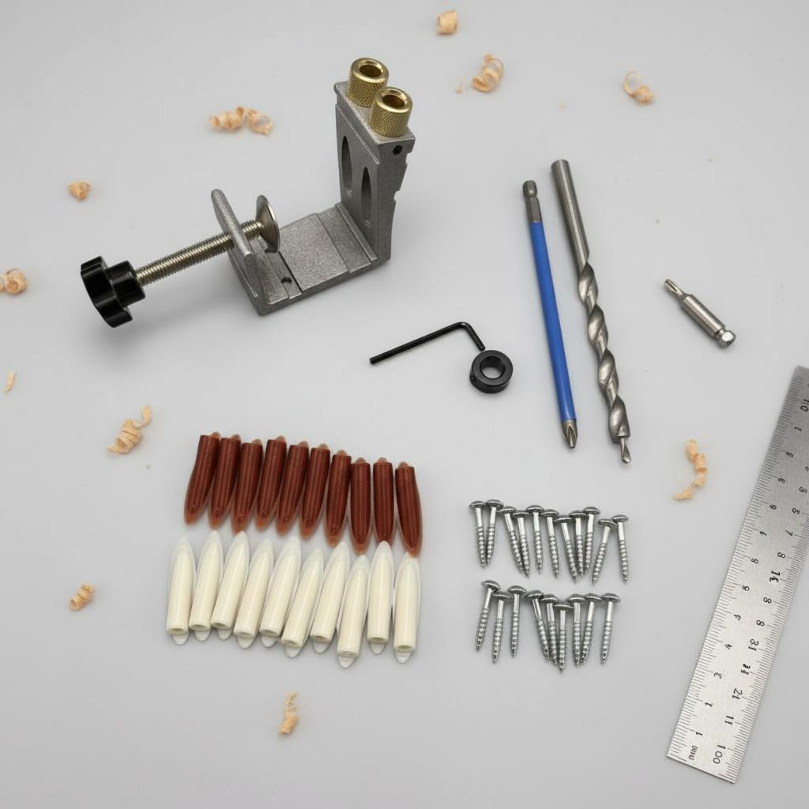 Pocket Hole Jig - Szablon do wiercenia otworów kątowych, 47