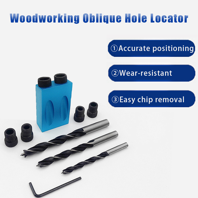 Pocket Hole Jig - Zestaw 7/14 szt. wiertł do otworów