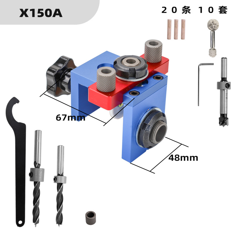 Pocket Hole Jig - Zestaw do otworów kieszeniowych TEBAK W-136,