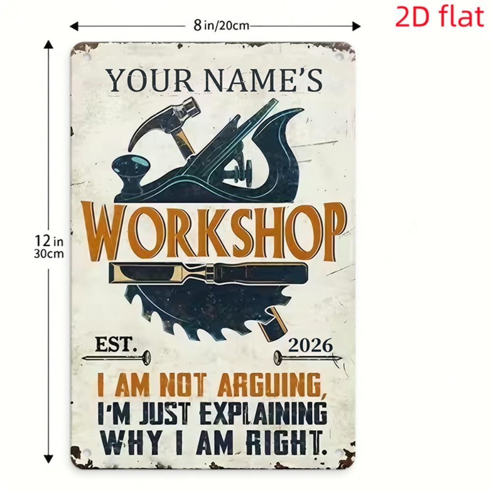 [2D Płaski] 1 szt. Metalowy Zn – Workshop Tools With Name recenzja i cena