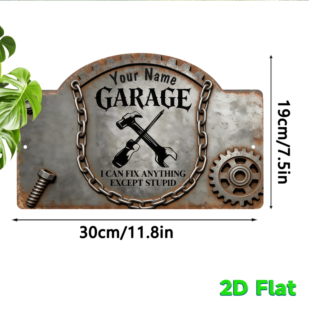 Metalowy szyld garażowy w styl – Workshop Tools With Name recenzja i cena