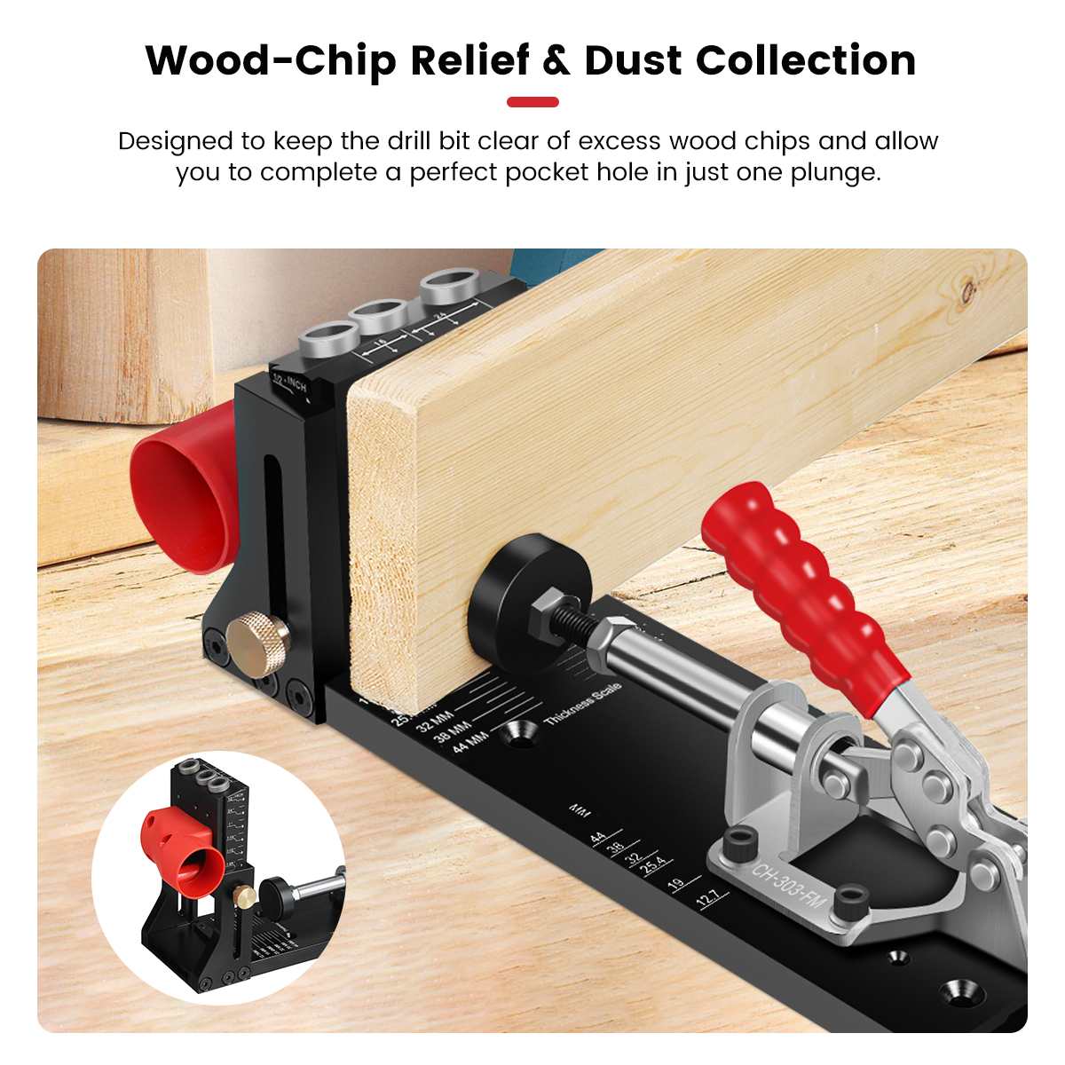 ENJOYWOOD XK4 nachylony otwór  – Pocket Hole Jig recenzja i cena