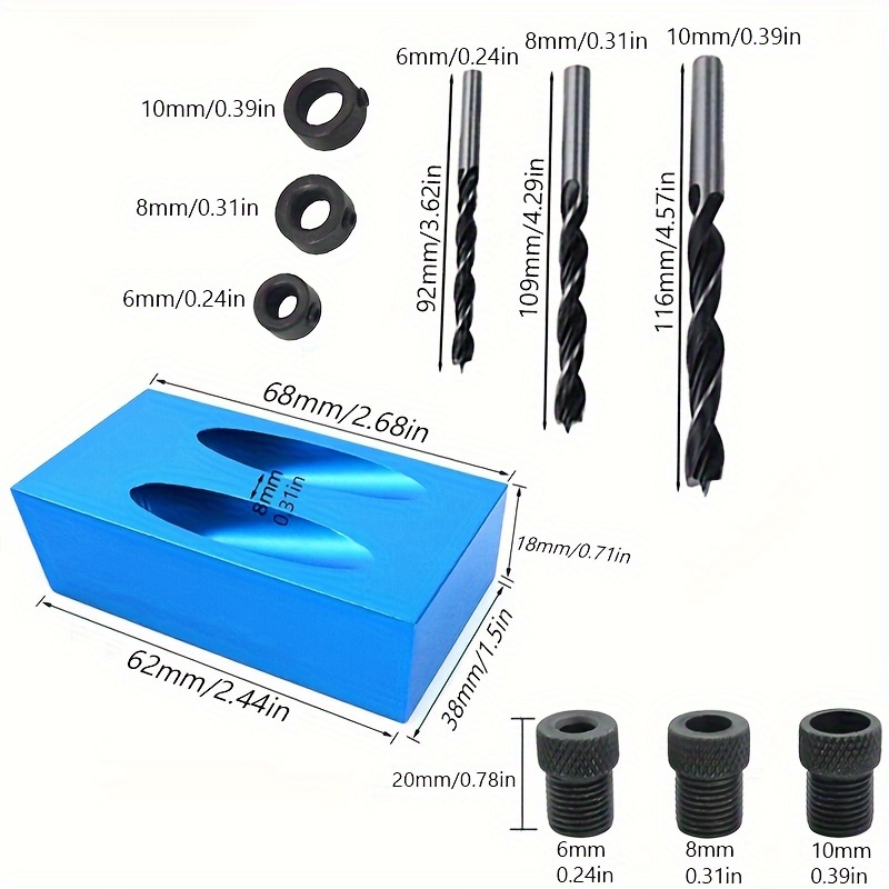 Zestaw 7/14 szt. wiertł do otw – Pocket Hole Jig recenzja i cena