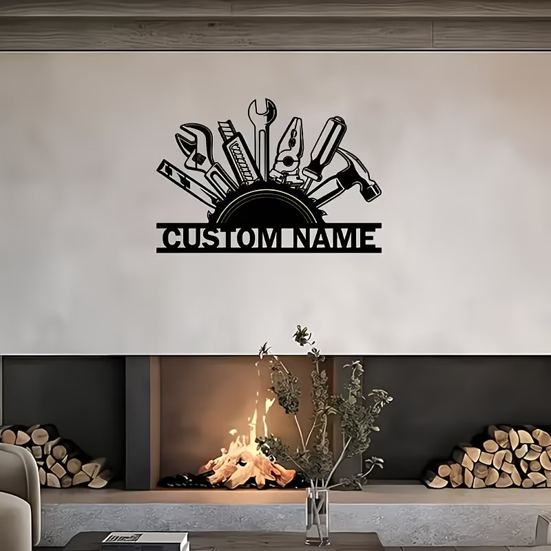 Metalowa dekoracja ścienna z m – Workshop Tools With Name recenzja i cena